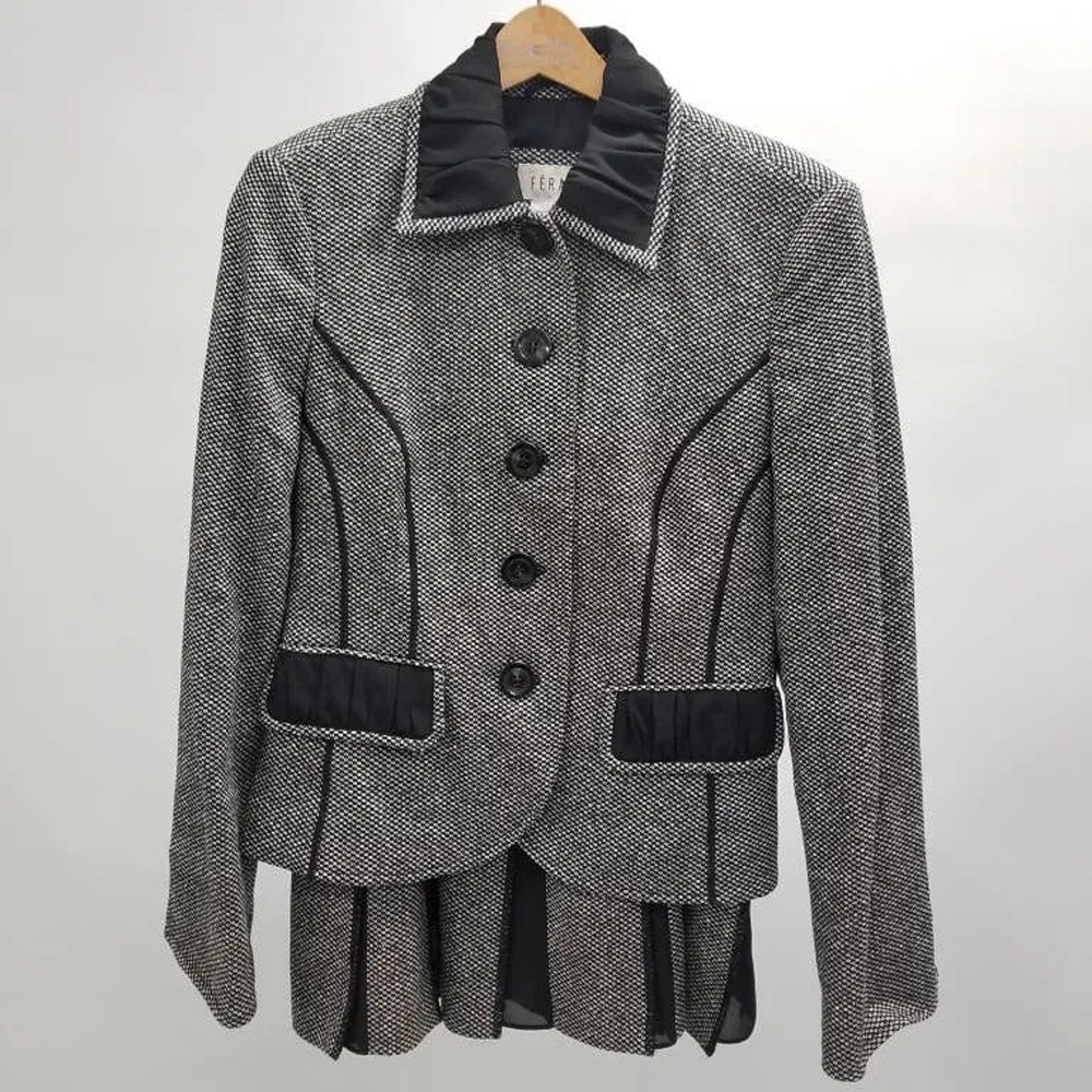Louis Feraud Black and White Skirt Suit